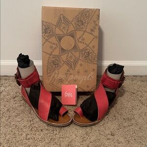 Free People Vibrant Red Women's Sandals